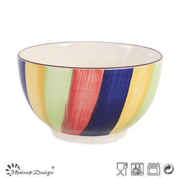 14cm bol en céramique peint à la main Rainbow Glaze Design